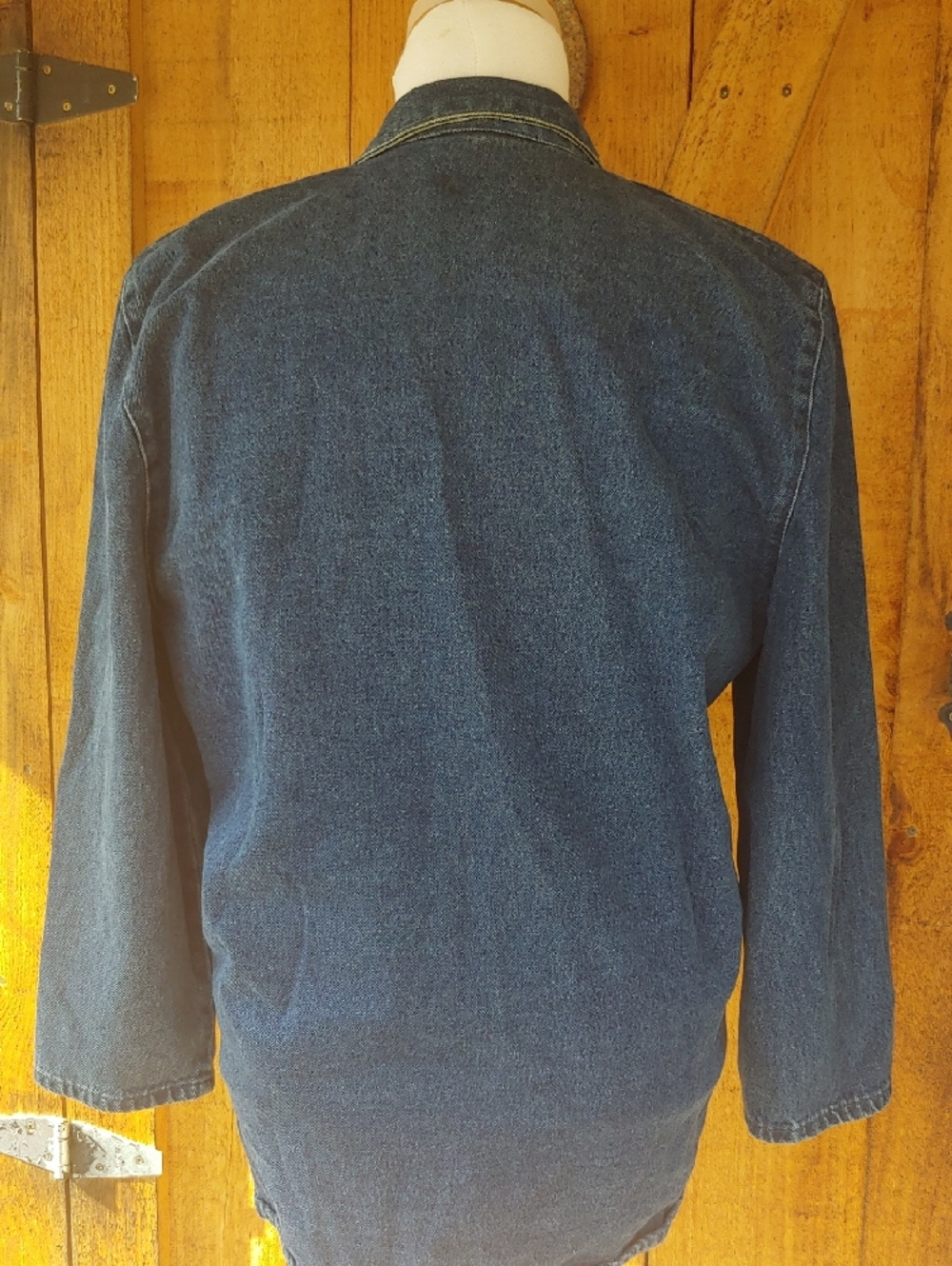 80s Crested Denim Double-Breasted Jacket Nevada - Picture 3 of 5